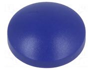 Button; round; blue; plastic MEC