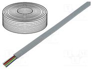 Wire: telecommunication cable; 6x28AWG; stranded; silver; 100m 