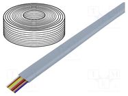 Wire: telecommunication cable; 8x28AWG; stranded; silver; 100m 