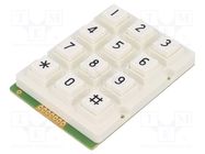 Keypad: plastic; No.of butt: 12; none; plastic; 200mΩ; 1N; 20mA ACCORD