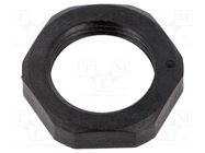 Nut; M20; polyamide; Thk: 6mm; Spanner: 27mm; black; -40÷100°C HUMMEL