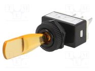 Switch: toggle; Pos: 2; SPST; ON-OFF; 6A/12VDC; -25÷70°C; 12V 