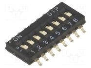 Switch: DIP-SWITCH; Poles number: 8; ON-OFF; 0.1A/50VDC; Pos: 2 CANAL ELECTRONIC