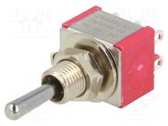 Switch: toggle; Pos: 3; DP3T; ON-OFF-ON; 5A/125VAC; 5A/28VDC IC SWITCHES