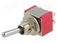 Switch: toggle; Pos: 2; DPDT; ON-ON; 5A/125VAC; 5A/28VDC; -30÷85°C IC SWITCHES