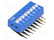 Switch: DIP-SWITCH; Poles number: 8; ON-OFF; 0.05A/12VDC; Pos: 2 NINIGI