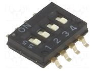 Switch: DIP-SWITCH; Poles number: 4; ON-OFF; 0.025A/24VDC; Pos: 2 OMRON Electronic Components