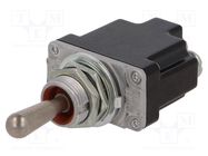 Switch: toggle; Pos: 3; SP3T; (ON)-OFF-(ON); 6A/230VAC; 15A/28VDC HONEYWELL