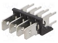 Terminal: spade terminal strip; 6.3mm; 0.8mm; THT; steel; tinned KEYSTONE