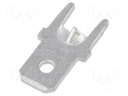Terminal: flat; 5.2mm; 0.8mm; male; THT; brass; tinned; straight KEYSTONE