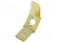 Terminal: flat; 6.4mm; 0.8mm; male; M3; double; screw; brass KEYSTONE