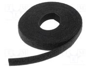 Hook and loop fastener; L: 5m; W: 12.5mm; polyamide,polypropylene 