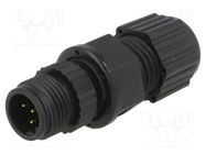 Connector: M12; plug; PIN: 5; male; B code-Profibus; for cable; 60V AMPHENOL LTW