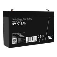 Maintenance-free AGM VRLA Battery Green Cell AGM39 6V 7.2Ah (for alarm system, cash register, toy), Green Cell