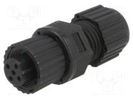 Connector: M12; plug; PIN: 5; female; B code-Profibus; for cable AMPHENOL LTW