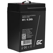 Maintenance-free AGM VRLA Battery Green Cell AGM02 6V 4.5Ah (for alarm system, cash register, toy), Green Cell