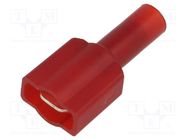 Terminal: flat; 6.4mm; 0.8mm; male; crimped; for cable; insulated KEYSTONE