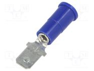 Terminal: flat; 4.8mm; 0.5mm; male; crimped; for cable; insulated KEYSTONE