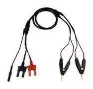 TEST LEAD SET, 4 WIRE KELVIN CLIP/1500MM
