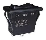 ROCKER SW, SPDT, 15A/127V, PANEL/SNAP-IN