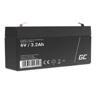 Maintenance-free AGM VRLA Battery Green Cell AGM14 6V 3.2Ah (for alarm system, cash register, toy), Green Cell