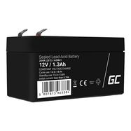 Maintenance-free AGM VRLA Green Cell AGM41 12V 1.3Ah Battery (for alarm system, cash register, toy), Green Cell