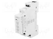 Relay: installation; monostable; DPDT; Ucoil: 230VAC; 90x17.5x66mm ZAMEL