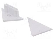 Cap for LED profiles; white; 2pcs; ABS; TRIO10 TOPMET