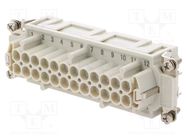 Connector: HDC; contact insert; female; S-EP; PIN: 24; 24+PE; 16A 