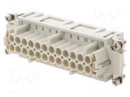 Connector: HDC; contact insert; female; S-EP; PIN: 24; 24+PE; 16A MOLEX