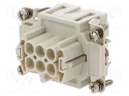 Connector: HDC; contact insert; female; S-EP; PIN: 6; 6+PE; size 6B MOLEX