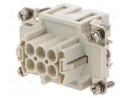 Connector: HDC; contact insert; female; GWconnect; PIN: 6; 16A; 500V MOLEX