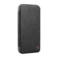 Etui Nillkin Qin Prop Leather iPhone 16 (czarny), Nillkin