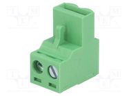 Pluggable terminal block; 5mm; ways: 2; straight; plug; female DEGSON ELECTRONICS