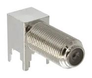 RF COAX CONN, R/A F JACK, 75 OHM, 2GHZ