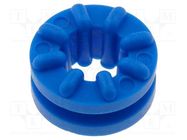 Grommet; Ømount.hole: 6.3mm; blue; Panel thick: max.1.6mm; H: 5.8mm 