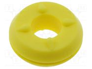 Grommet; Ømount.hole: 8mm; yellow; Panel thick: max.0.8mm; H: 4.1mm 