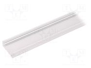 Profiles for LED modules; white; L: 1m; WIDE24; aluminium; surface TOPMET