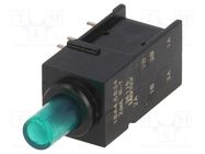 Switch: push-button; Pos: 2; DPDT; 0.5A/60VAC; 0.5A/60VDC; ON-(ON) MENTOR