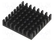 Heatsink: extruded; black; L: 29mm; W: 29mm; H: 6mm; aluminium FISCHER ELEKTRONIK