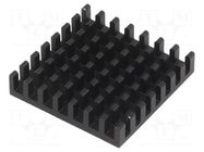 Heatsink: extruded; black; L: 29mm; W: 29mm; H: 6mm; aluminium FISCHER ELEKTRONIK