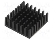 Heatsink: extruded; black; L: 27mm; W: 27mm; H: 10mm; aluminium FISCHER ELEKTRONIK