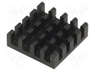 Heatsink: extruded; black; L: 19mm; W: 19mm; H: 6mm; aluminium FISCHER ELEKTRONIK