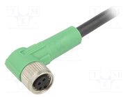 Connection lead; M8; PIN: 4; angled; 3m; plug; 30VAC; 4A; SAC; PUR PHOENIX CONTACT