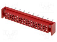 Wire-board; socket; female; PIN: 18; THT; on PCBs; 30V; 1A; -40÷105°C AMPHENOL COMMUNICATIONS SOLUTIONS