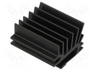 Heatsink: extruded; grilled; TO220; black; L: 30mm; W: 19.4mm; H: 28mm FISCHER ELEKTRONIK