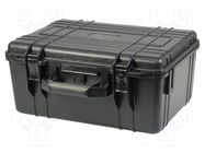 Case; tool case; black; ABS; 420x300x190mm; IP67 