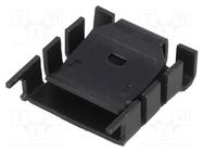 Heatsink: moulded; TO218,TO220; black; L: 25.4mm; W: 25mm; H: 8.3mm FISCHER ELEKTRONIK