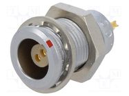 Connector: circular; 00; socket; female; PIN: 2; soldering; 3.5A LEMO