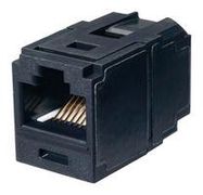 CATEGORY 6A, RJ45, 8-POSITION, 8-WIRE UNIVERSAL COUPLER MODULE, BLACK. 46W6418